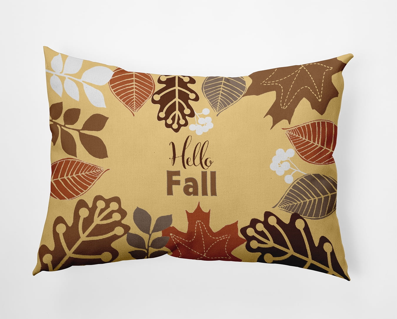 20" x 14" Simply Daisy Hello Fall Polyester Indoor/Outdoor Pillow, Golden Haze Qty 1