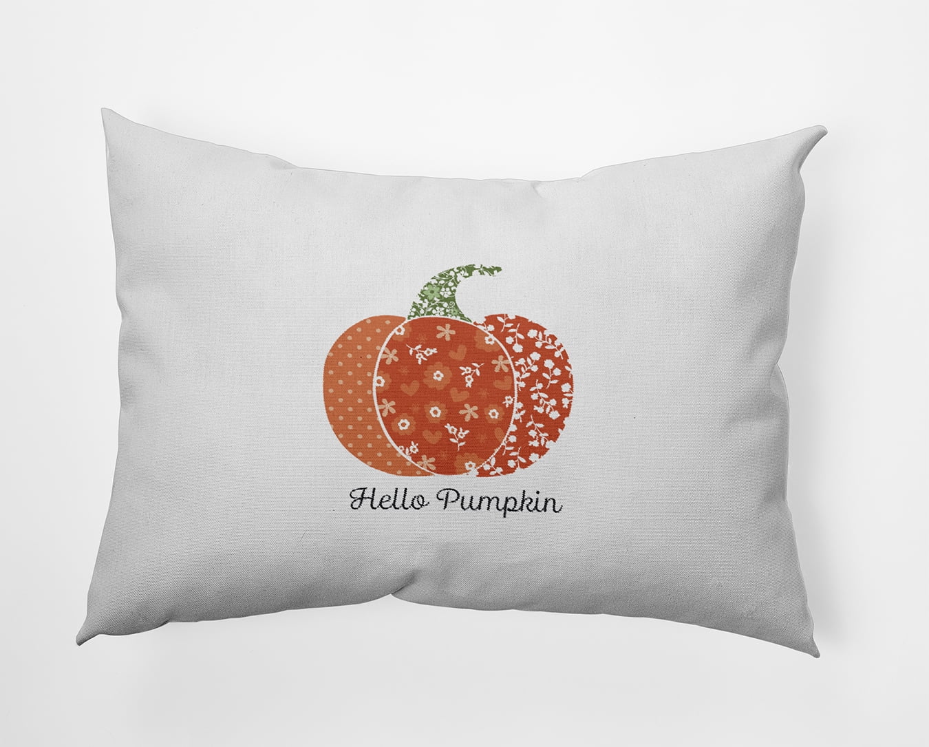 20" x 14" Simply Daisy Hello Pumpkin Polyester Accent Pillow, Harvest Orange Qty 1