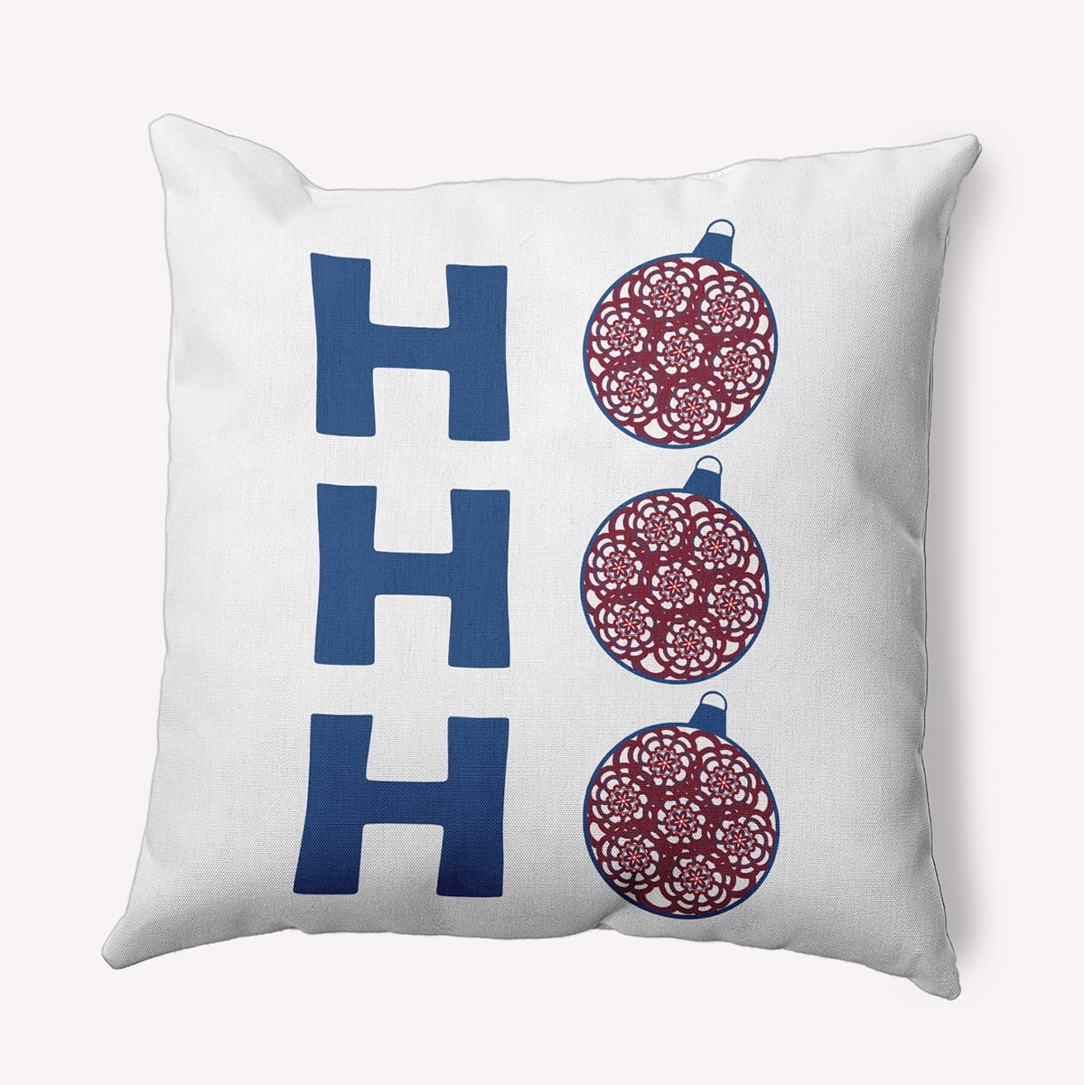 20" x 14" Simply Daisy Ho Ho Ho Polyester Accent Pillow, Dark Cobalt Qty 1