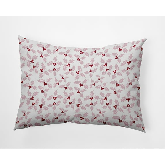 20" x 14" Simply Daisy Holly Bush Polyester Indoor/Outdoor Pillow, Light Pink Qty 1