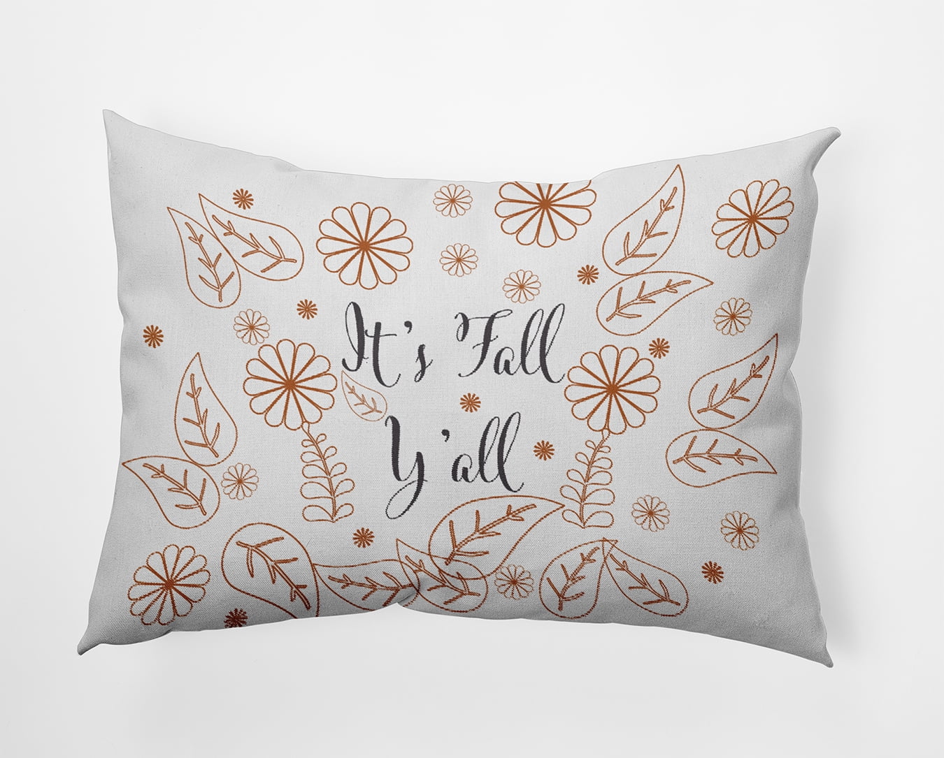 20" x 14" Simply Daisy It's Fall Y'all Polyester Indoor/Outdoor Pillow, White Qty 1