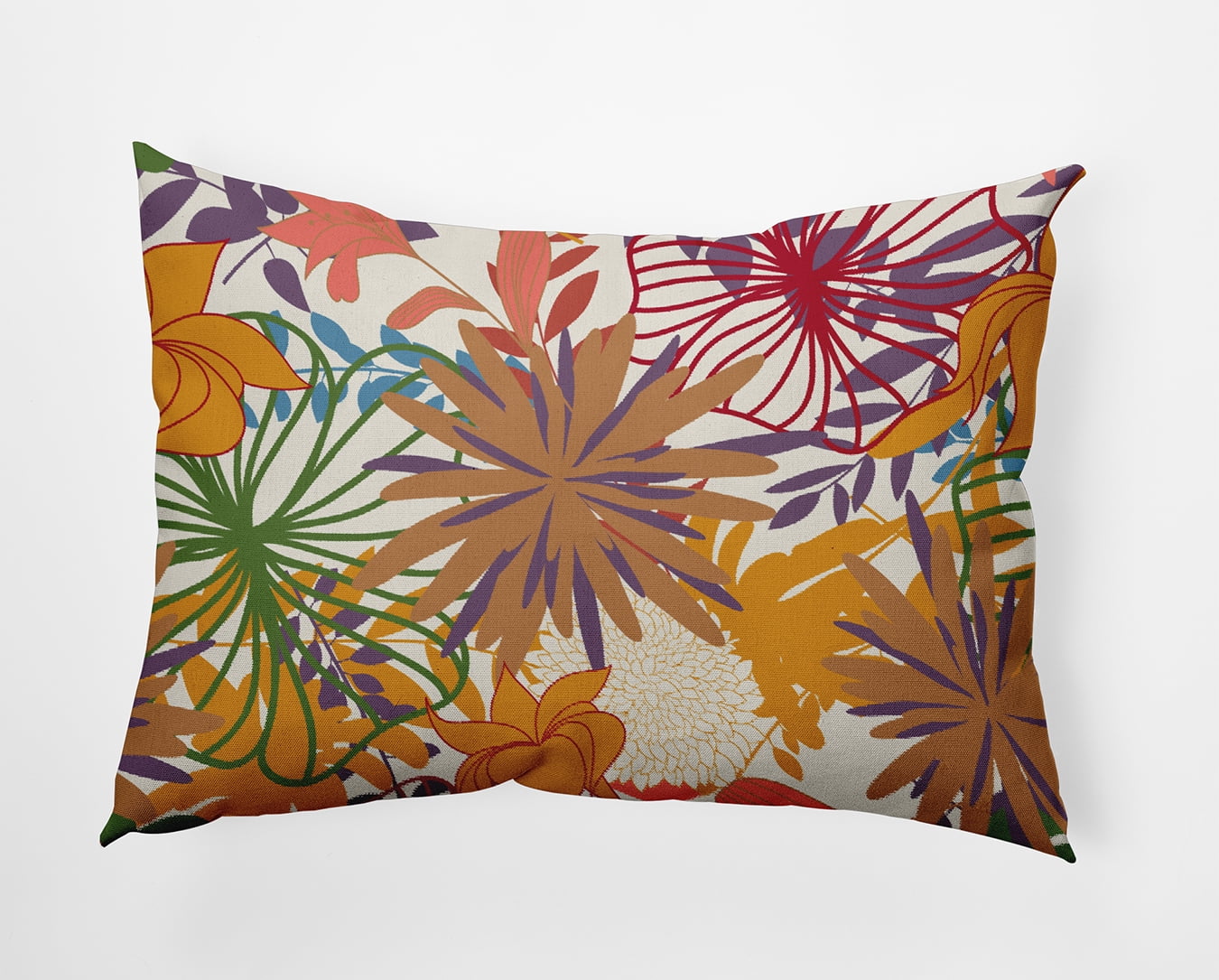 20" x 14" Simply Daisy Jumble Floral Polyester Accent Pillow, Scallion Qty 1