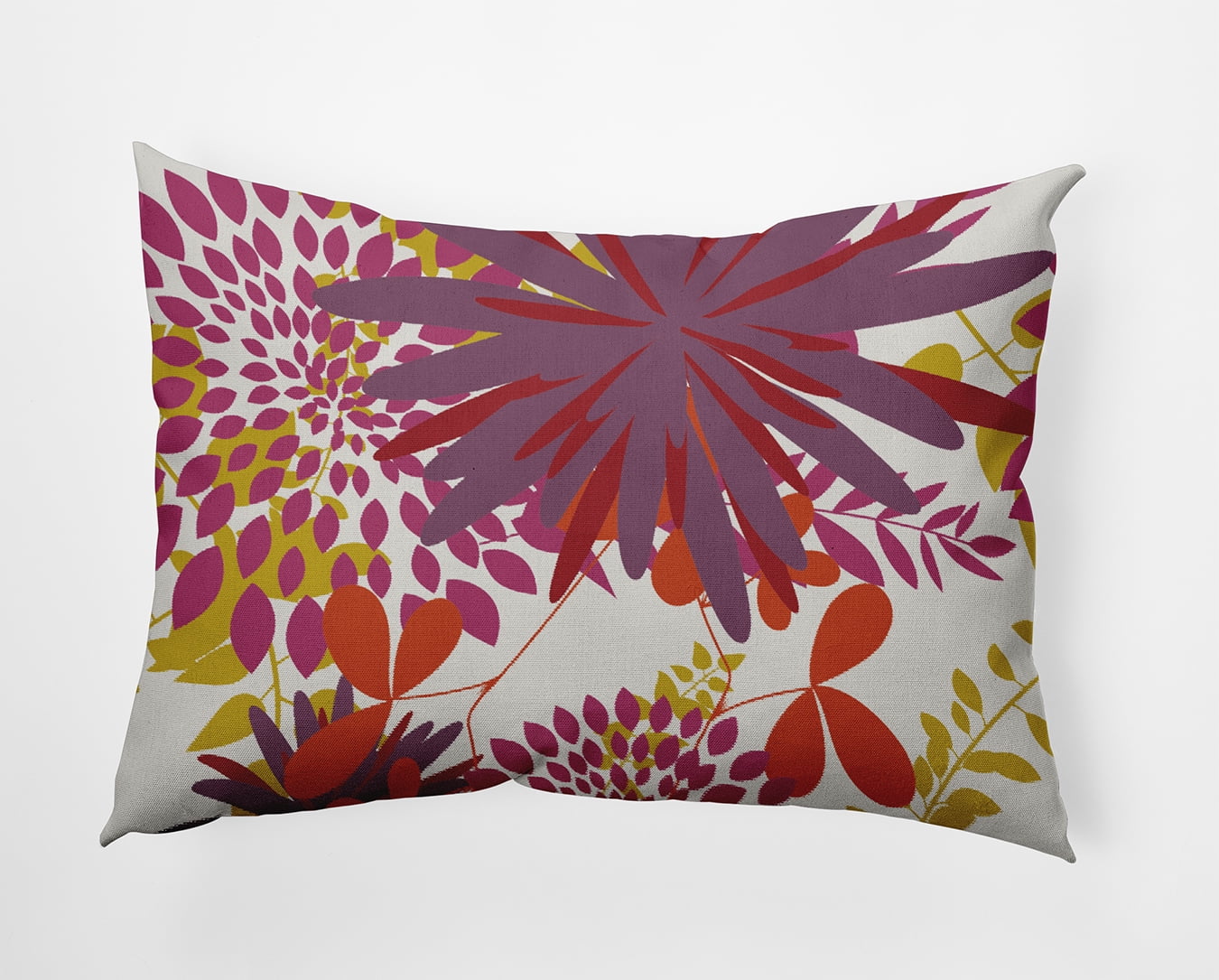 20" x 14" Simply Daisy Jumble Floral Polyester Indoor/Outdoor Pillow, Muted Purple Qty 1