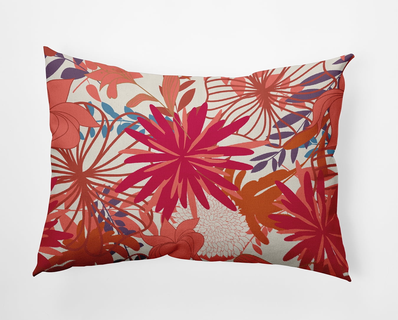 20" x 14" Simply Daisy Jumble Floral Polyester Indoor/Outdoor Pillow, Seed Qty 1