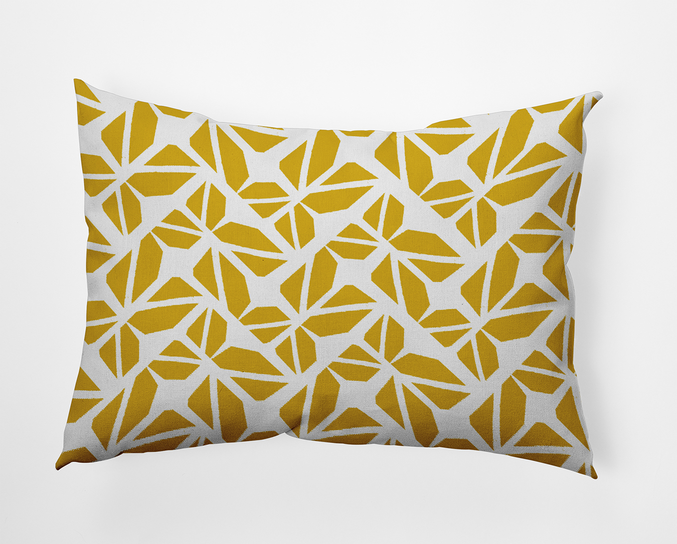 20" x 14" Simply Daisy Kaleidoscope Graffiti Polyester Accent Pillow, Mustard Qty 1
