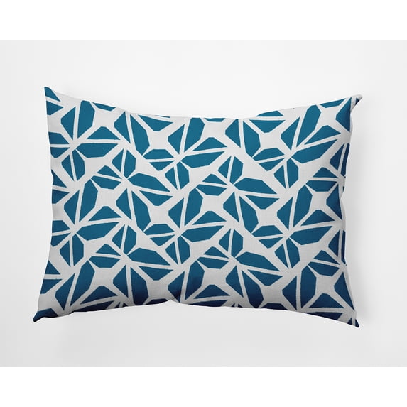 20" x 14" Simply Daisy Kaleidoscope Graffiti Polyester Accent Pillow, Unreal Teal Qty 1