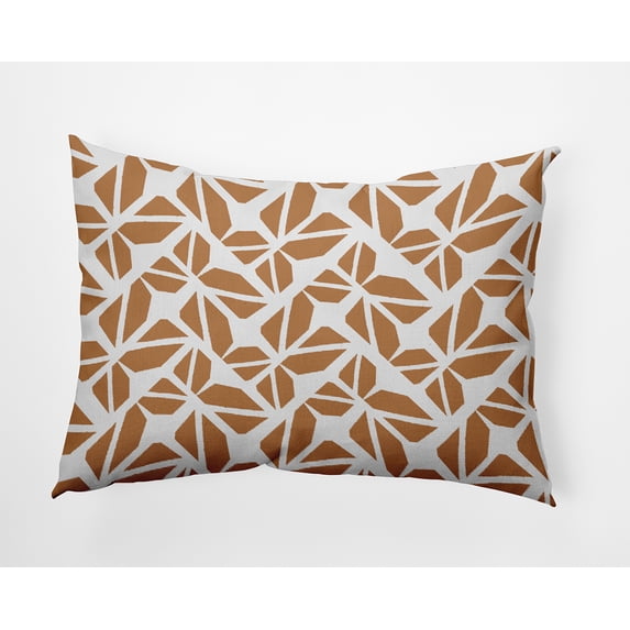 20" x 14" Simply Daisy Kaleidoscope Graffiti Polyester Indoor/Outdoor Pillow, Caramel Qty 1