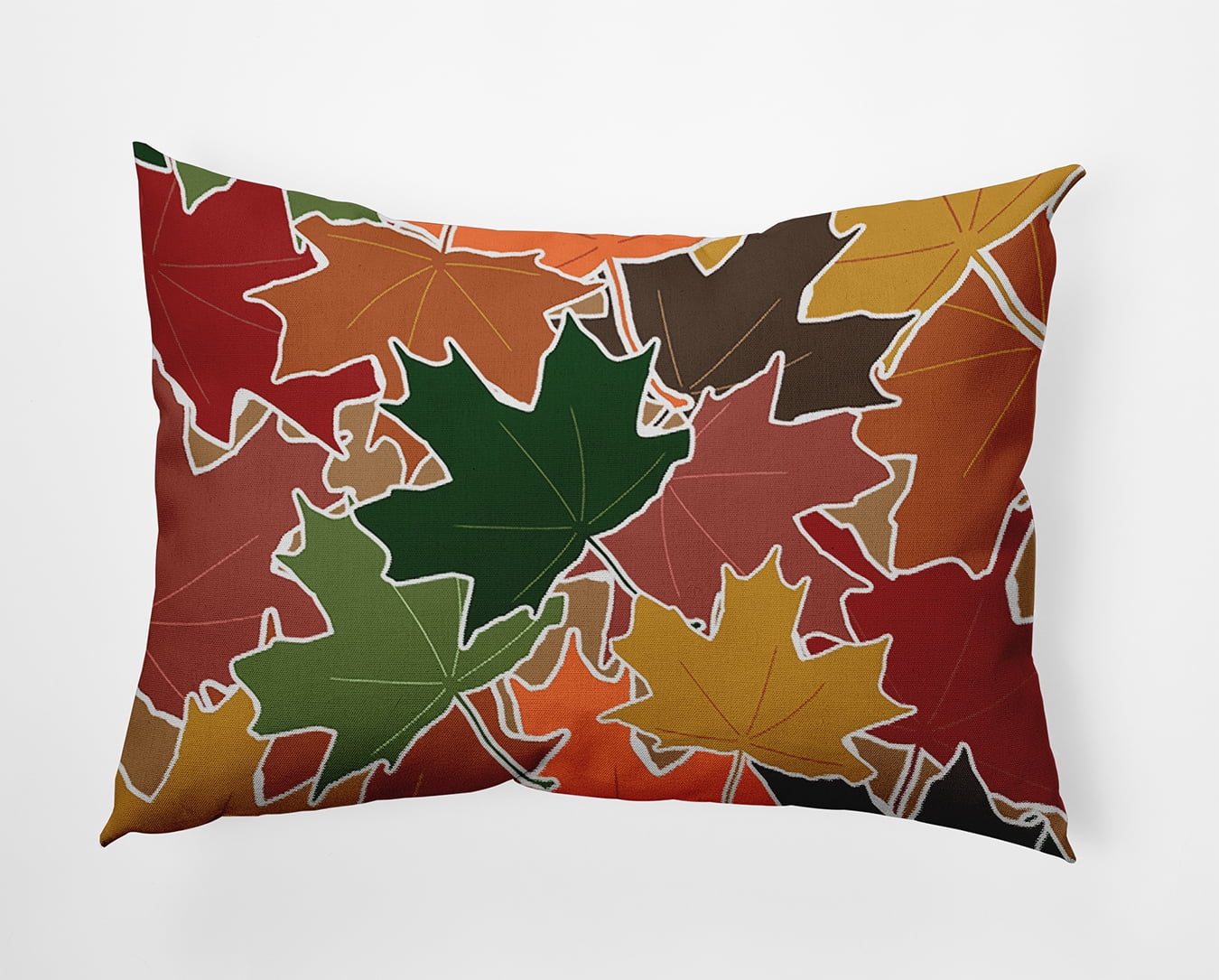 20" x 14" Simply Daisy Leaf Pile Polyester Accent Pillow, Forest Green Qty 1