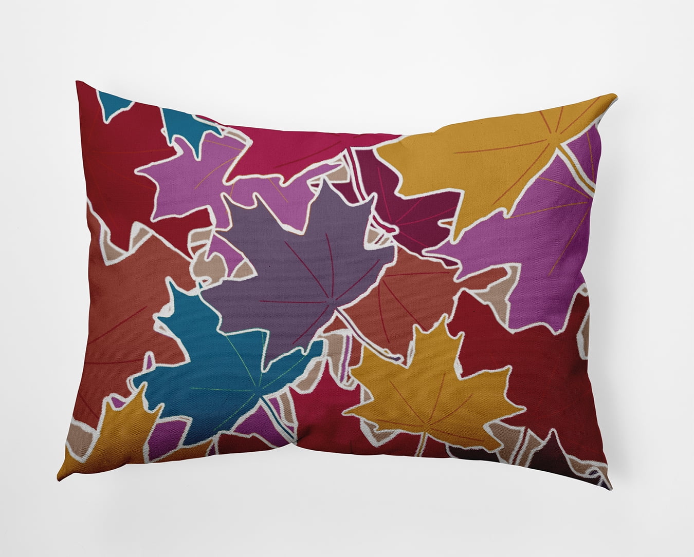 20" x 14" Simply Daisy Leaf Pile Polyester Accent Pillow, Larkspur Qty 1