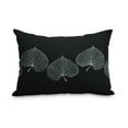 thumbnail image 1 of 20" x 14" Simply Daisy Leaf Print Fall Polyester Indoor/Outdoor Pillow, Black Qty 1, 1 of 2