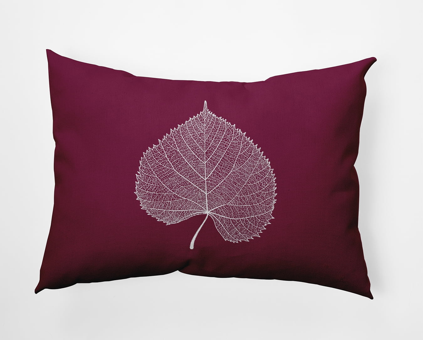 20" x 14" Simply Daisy Leaf Study Polyester Accent Pillow, Plum Qty 1