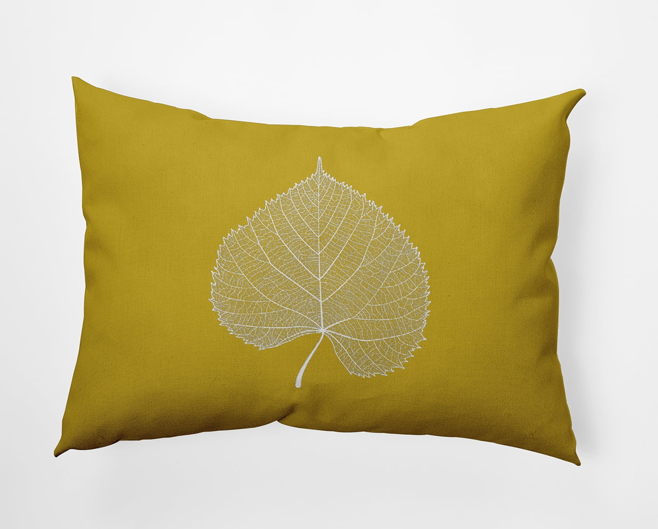 20" x 14" Simply Daisy Leaf Study Polyester Indoor/Outdoor Pillow, Mustard Qty 1