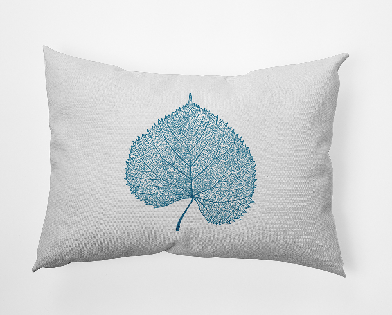 20" x 14" Simply Daisy Leaf Study Polyester Indoor/Outdoor Pillow, Unreal Teal Qty 1