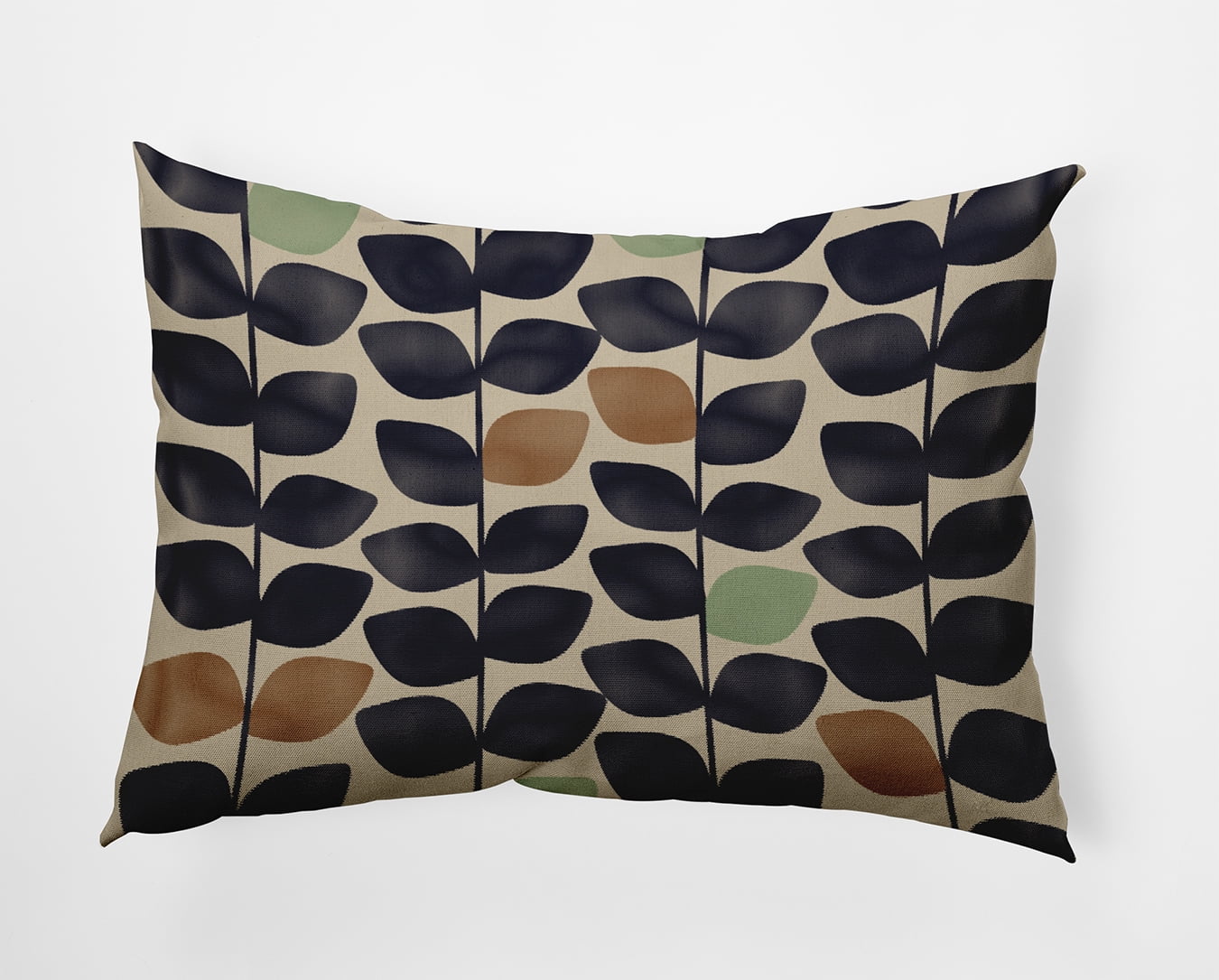 20" x 14" Simply Daisy Leaves and Branches Polyester Accent Pillow, Creme Brulee Qty 1