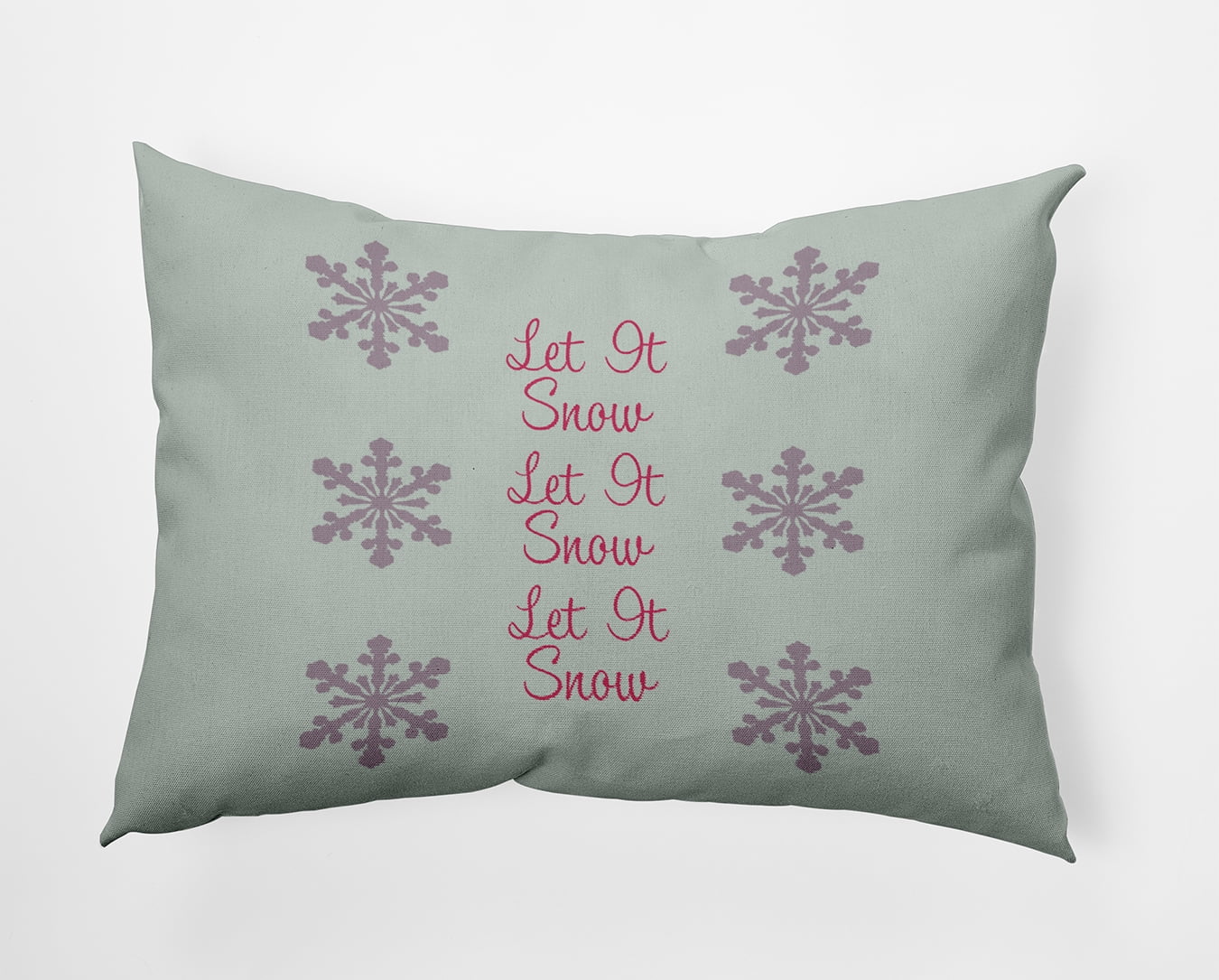 20" x 14" Simply Daisy Let It Snow Polyester Accent Pillow, Breezy Green Qty 1
