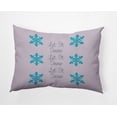thumbnail image 1 of 20" x 14" Simply Daisy Let It Snow Polyester Accent Pillow, Light Purple Qty 1, 1 of 3