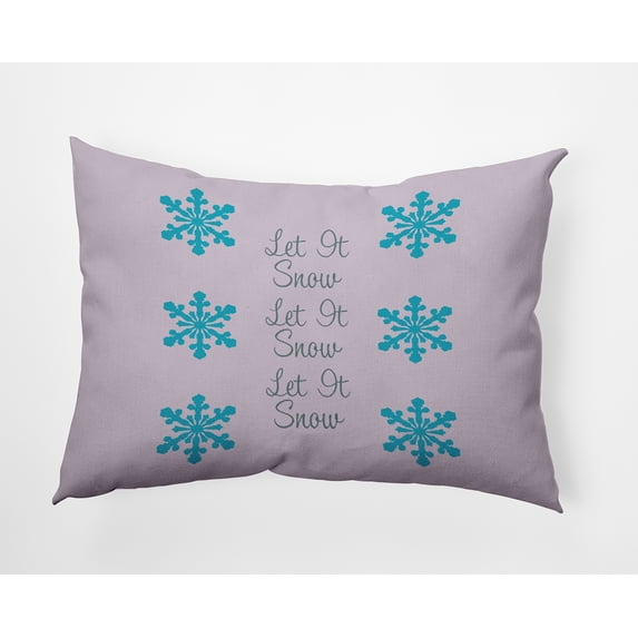 20" x 14" Simply Daisy Let It Snow Polyester Accent Pillow, Light Purple Qty 1