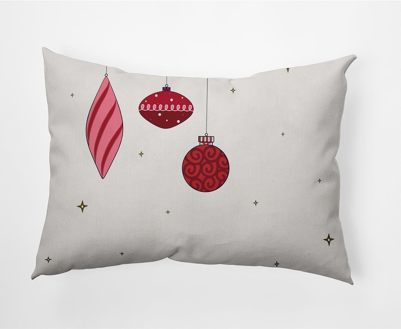 20" x 14" Simply Daisy Light Bright Polyester Accent Pillow, Red (1 Count)