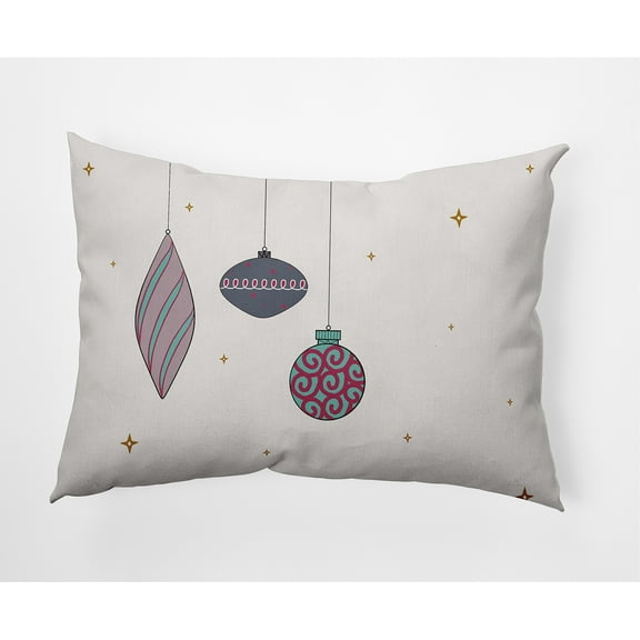 20" x 14" Simply Daisy Light Bright Polyester Indoor/Outdoor Pillow, Steel (1 Count)