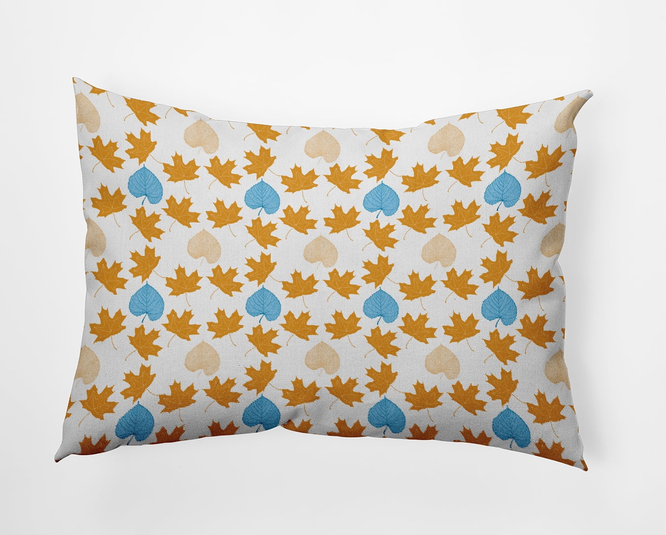 20" x 14" Simply Daisy Lots of Leaves Polyester Indoor/Outdoor Pillow, Golden Mustard Qty 1