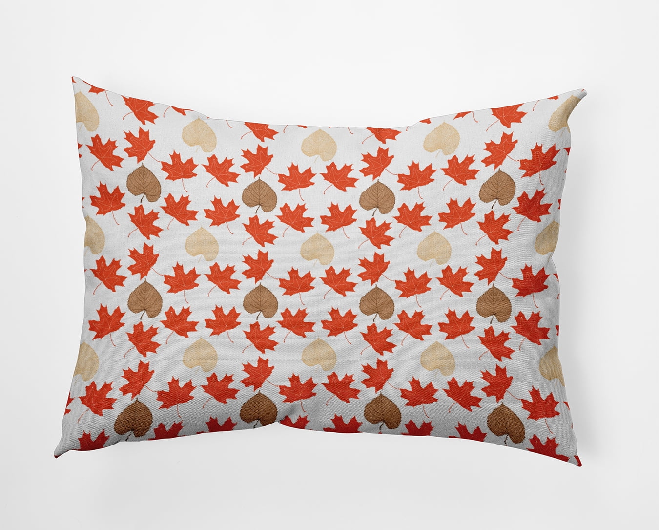 20" x 14" Simply Daisy Lots of Leaves Polyester Indoor/Outdoor Pillow, Harvest Orange Qty 1
