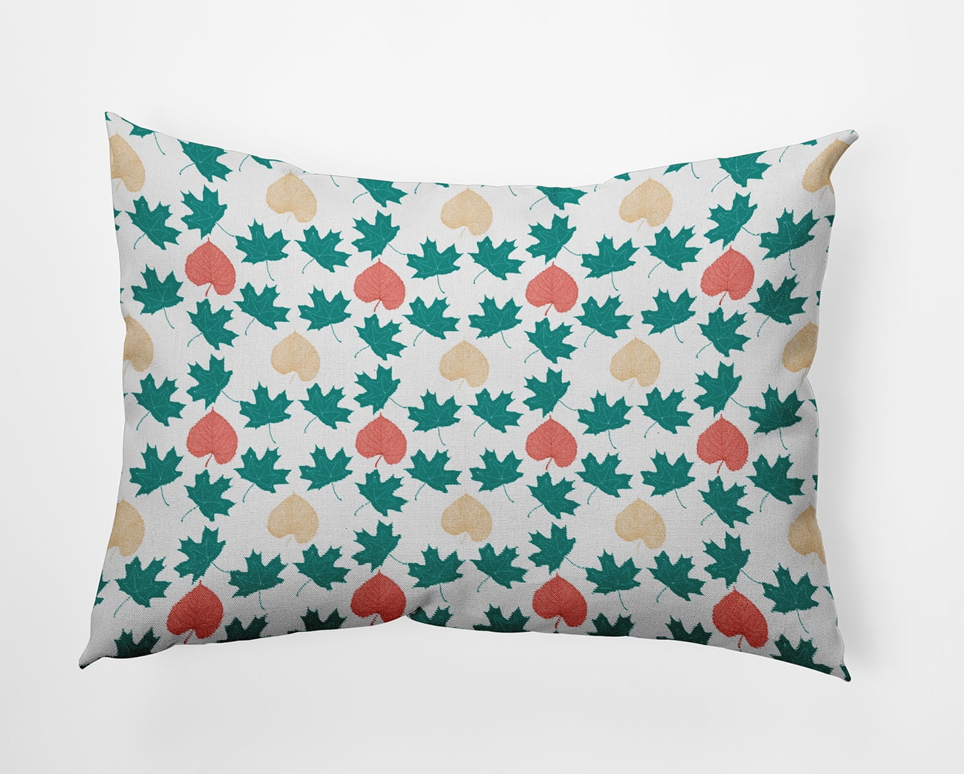 20" x 14" Simply Daisy Lots of Leaves Polyester Indoor/Outdoor Pillow, Unreal Teal Qty 1