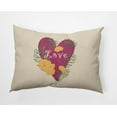 thumbnail image 1 of 20" x 14" Simply Daisy Love And Roses Polyester Accent Pillow, Pink Qty 1, 1 of 3