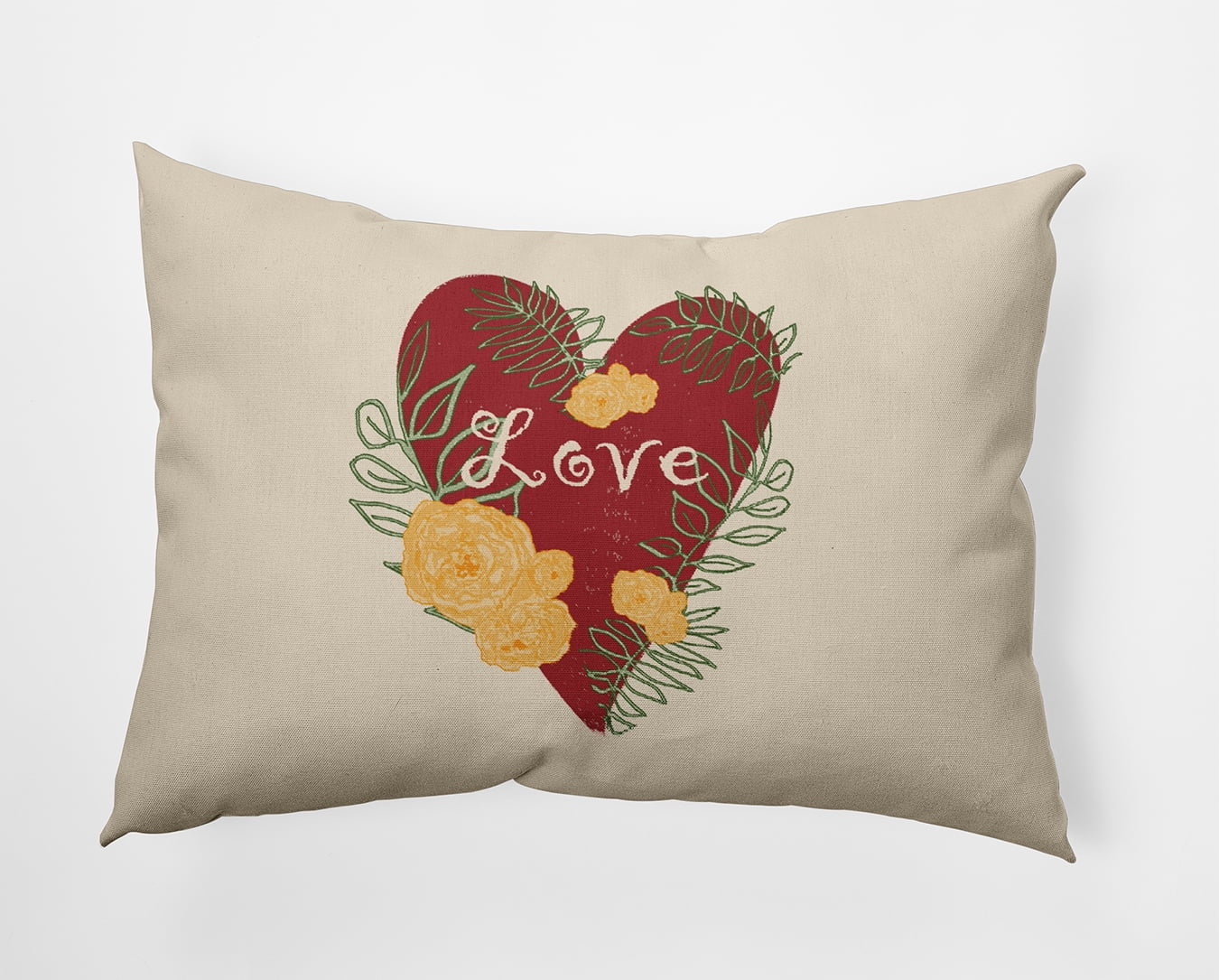 20" x 14" Simply Daisy Love And Roses Polyester Indoor/Outdoor Pillow, Buddah Qty 1