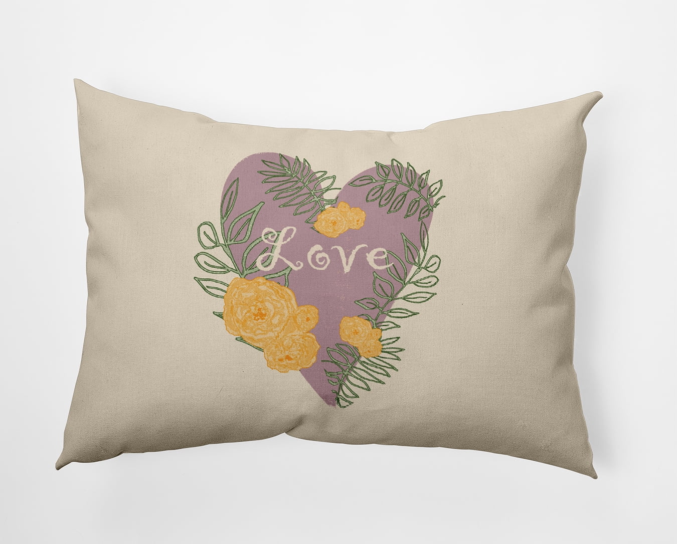 20" x 14" Simply Daisy Love And Roses Polyester Indoor/Outdoor Pillow, Romantic Purple Qty 1