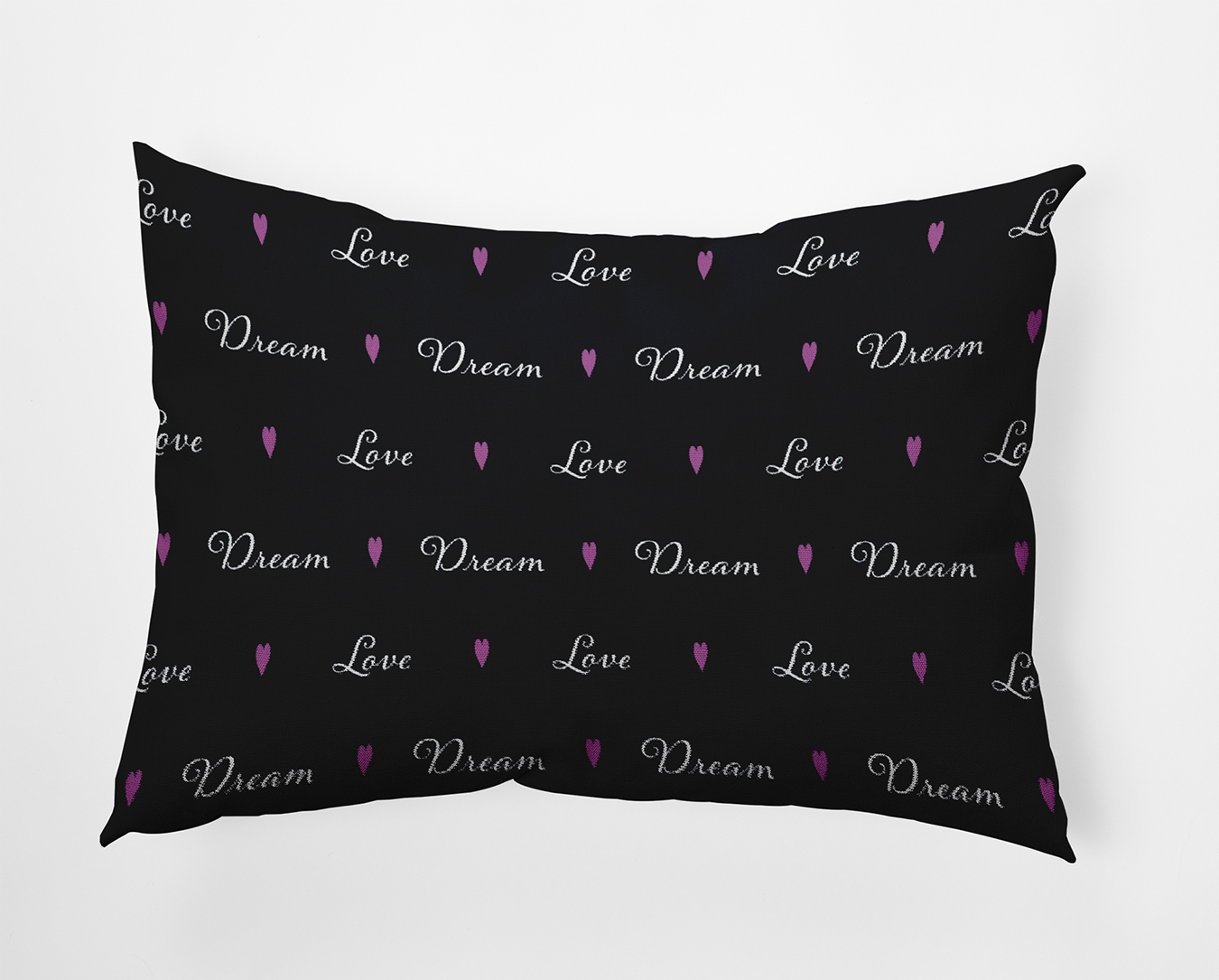 20" x 14" Simply Daisy Love Dream Polyester Accent Pillow, Black Qty 1