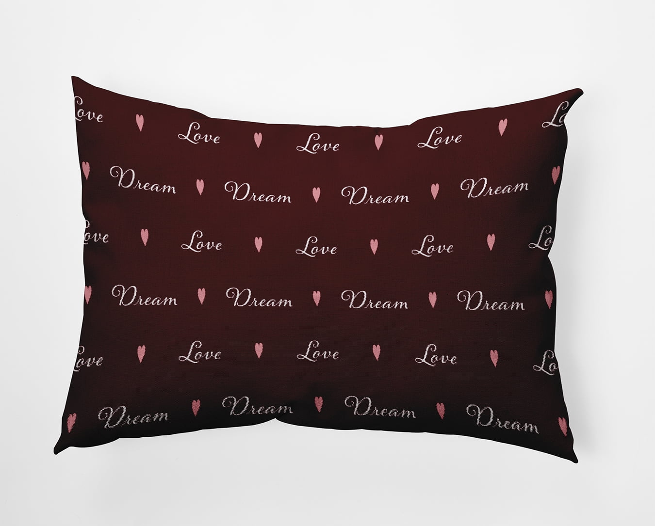 20" x 14" Simply Daisy Love Dream Polyester Indoor/Outdoor Pillow, Burgandy Qty 1