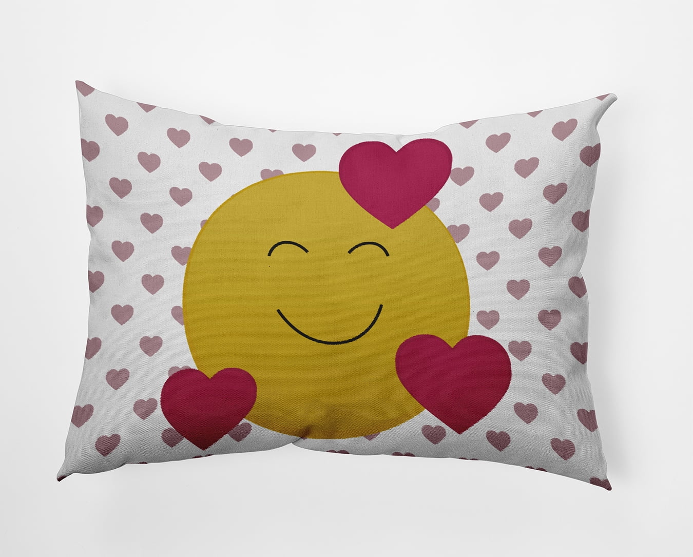 20" x 14" Simply Daisy Love Emoji Polyester Indoor/Outdoor Pillow, Romantic Purple Qty 1
