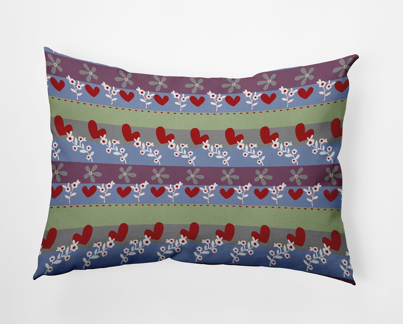 20" x 14" Simply Daisy Love Garden Polyester Indoor/Outdoor Pillow, Fresh Green Qty 1