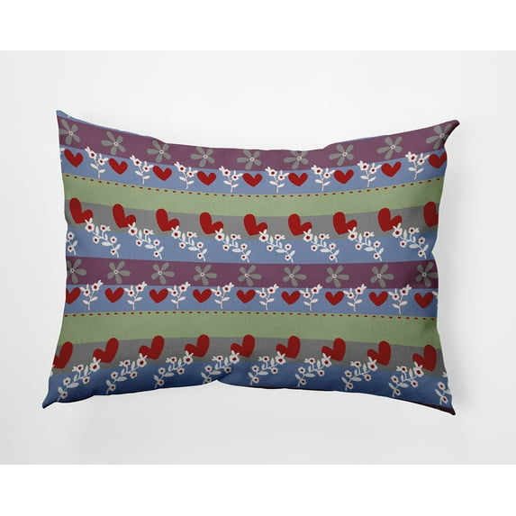 20" x 14" Simply Daisy Love Garden Polyester Indoor/Outdoor Pillow, Fresh Green Qty 1