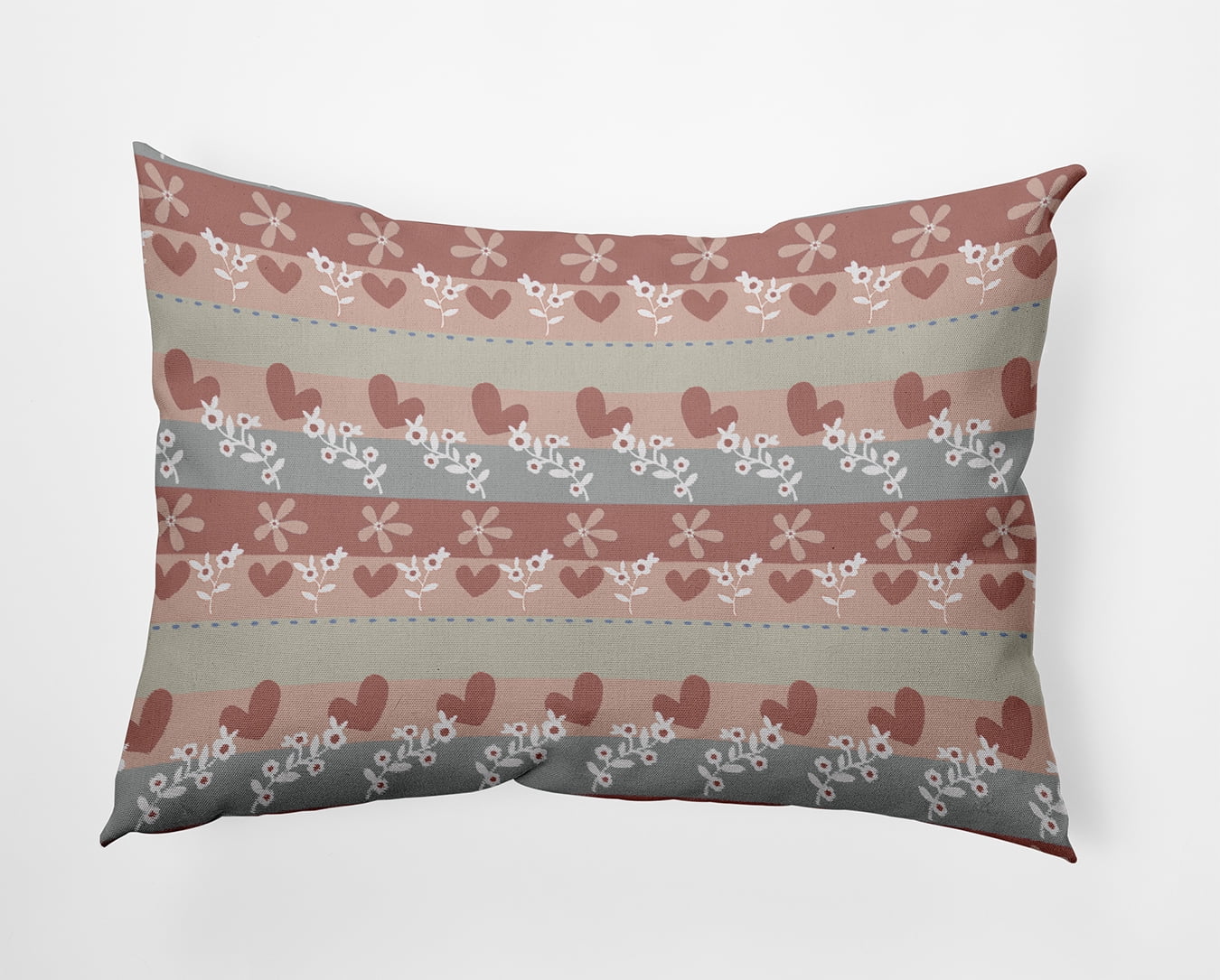 20" x 14" Simply Daisy Love Garden Polyester Indoor/Outdoor Pillow, Oatmeal Qty 1
