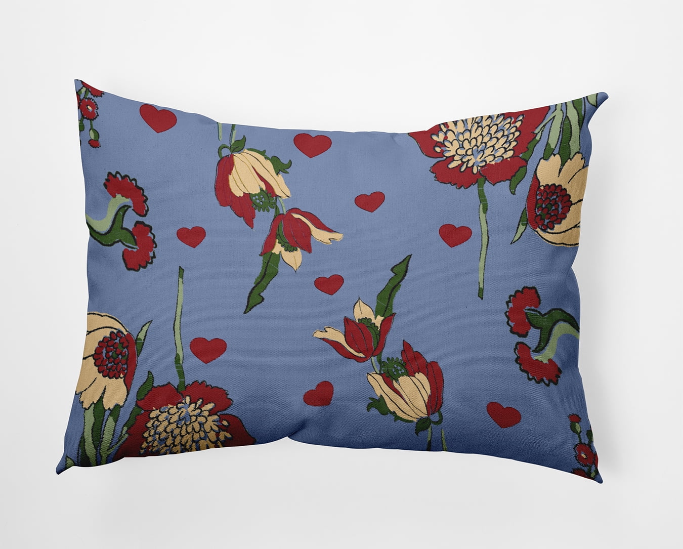 20" x 14" Simply Daisy Love In The Garden Polyester Indoor/Outdoor Pillow, Cornflower Qty 1