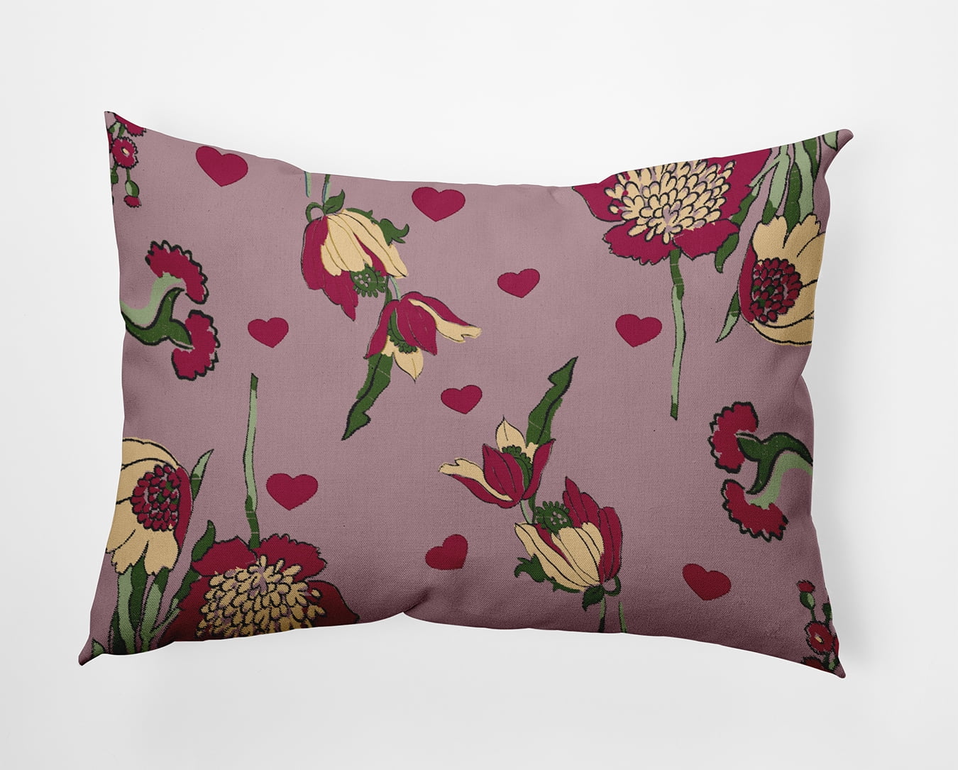 20" x 14" Simply Daisy Love In The Garden Polyester Indoor/Outdoor Pillow, Romantic Purple Qty 1