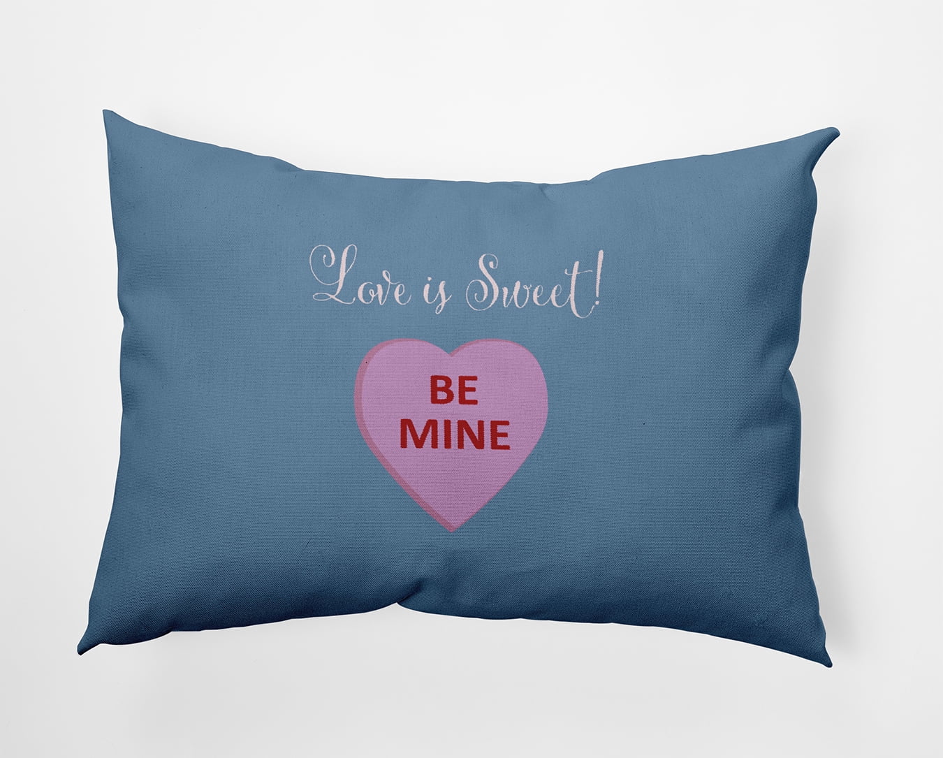 20" x 14" Simply Daisy Love Is Sweet Polyester Accent Pillow, Chambray Qty 1