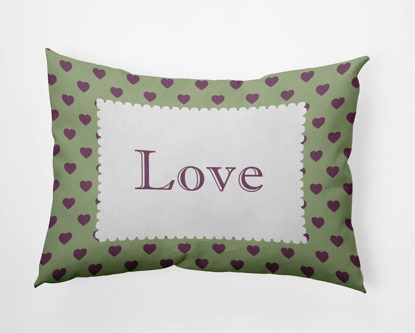 20" x 14" Simply Daisy Love Polyester Accent Pillow, Fresh Green Qty 1