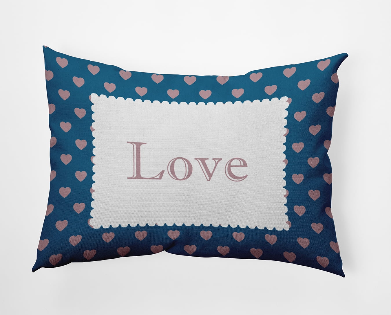 20" x 14" Simply Daisy Love Polyester Accent Pillow, Teal Qty 1