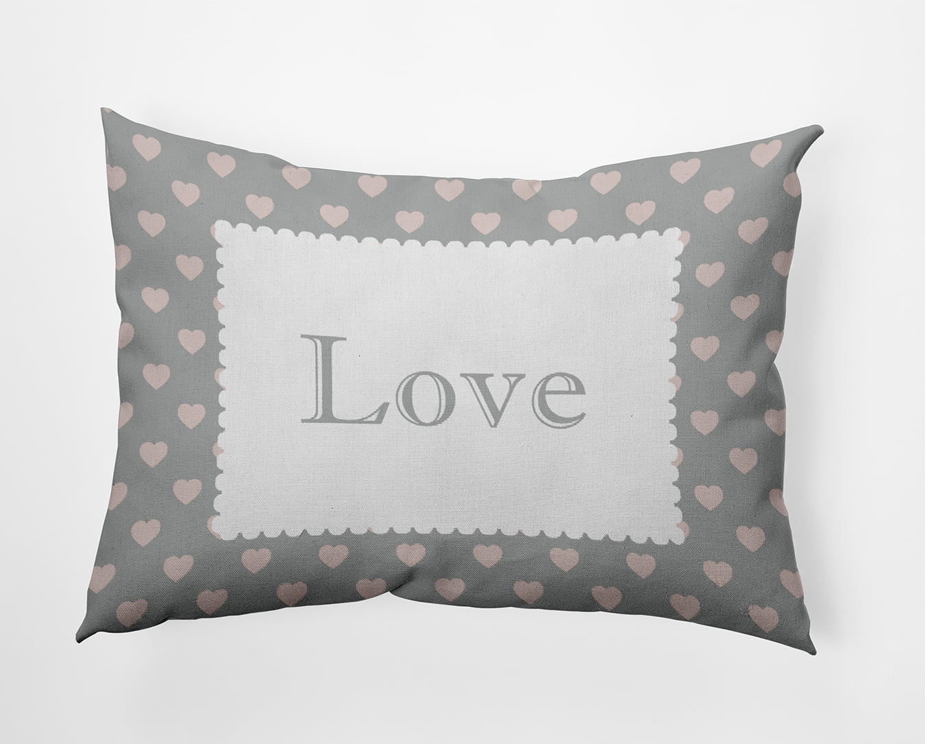 20" x 14" Simply Daisy Love Polyester Indoor/Outdoor Pillow, Lunar Qty 1