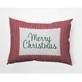 thumbnail image 1 of 20" x 14" Simply Daisy Merry Christmas Ticking Polyester Accent Pillow, Haute Red Qty 1, 1 of 3
