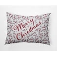 thumbnail image 1 of 20" x 14" Simply Daisy Merry Christmas with Holly Polyester Accent Pillow, Light Purple Qty 1, 1 of 3