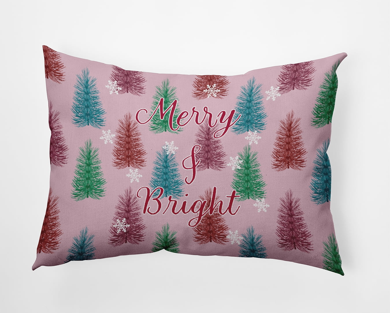 20" x 14" Simply Daisy Merry and Bright Polyester Accent Pillow, Light Pink Qty 1