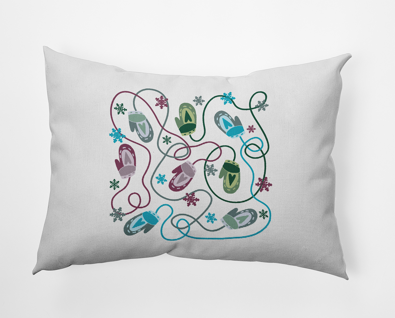 20" x 14" Simply Daisy Mittens Polyester Accent Pillow, Passion Flower Qty 1