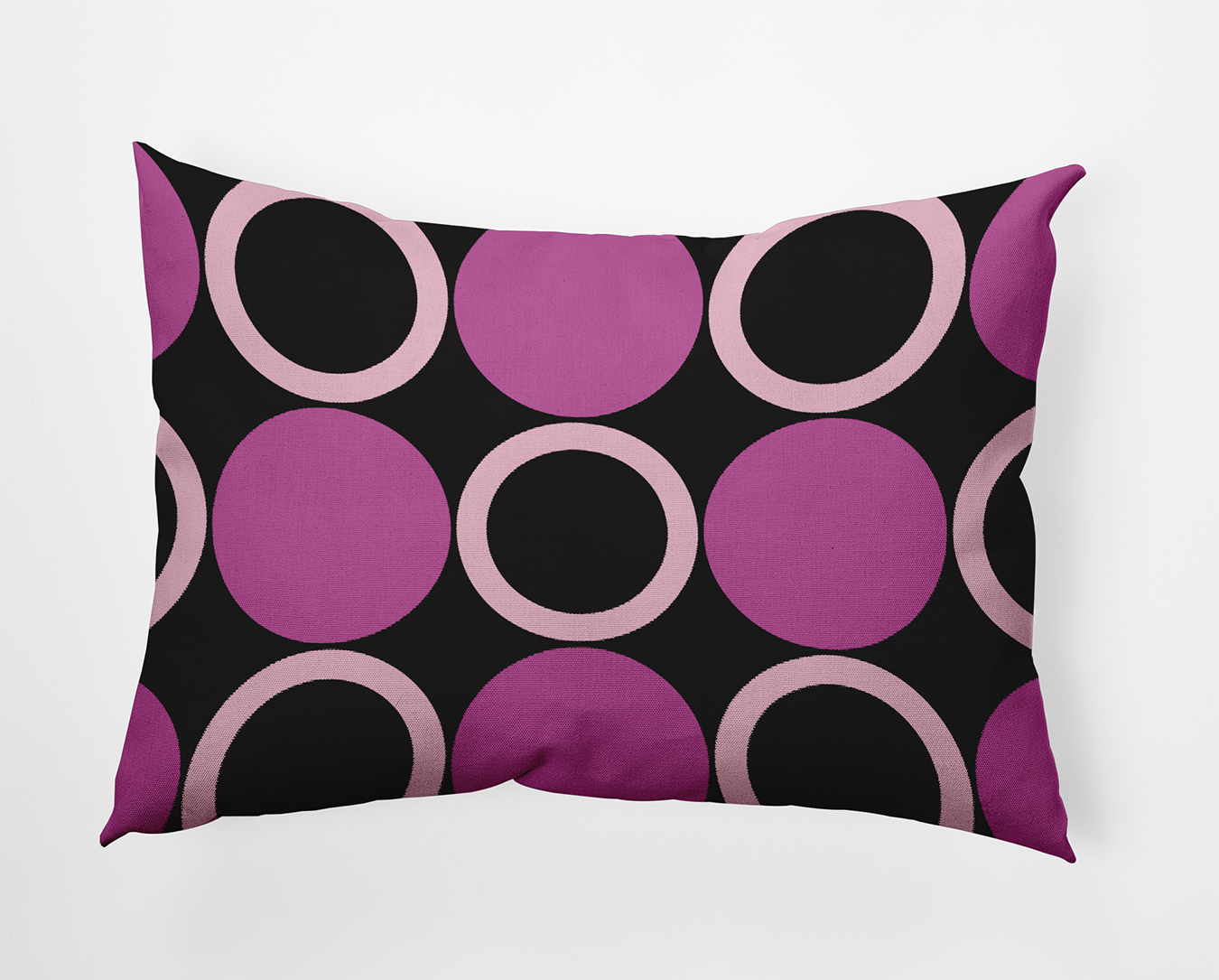 20" x 14" Simply Daisy Mod Circles Polyester Accent Pillow, Orchid Qty 1