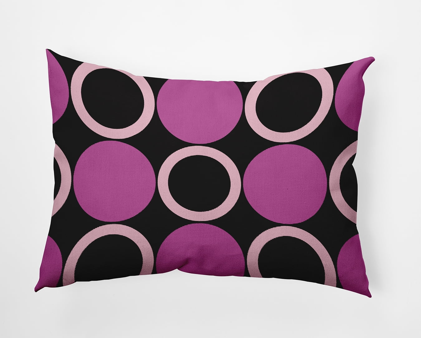 20" x 14" Simply Daisy Mod Circles Polyester Indoor/Outdoor Pillow, Orchid Qty 1