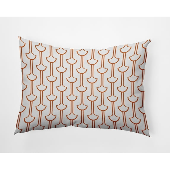 20" x 14" Simply Daisy Modern Ginko Polyester Accent Pillow, Dusty Orange Qty 1