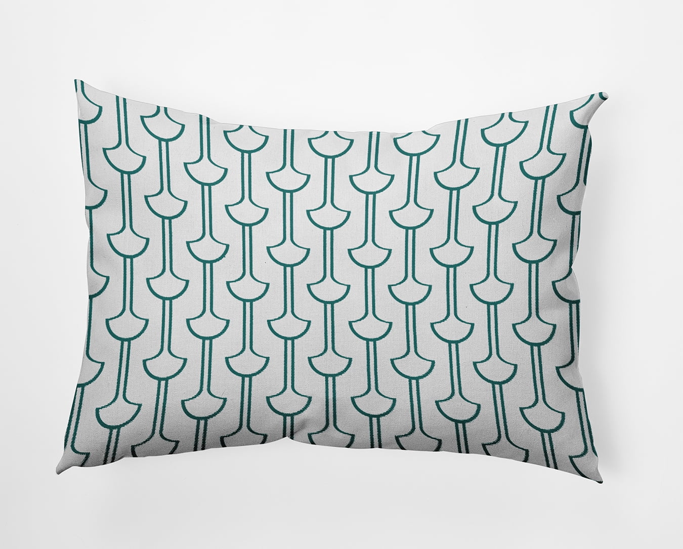 20" x 14" Simply Daisy Modern Ginko Polyester Accent Pillow, Teal Qty 1