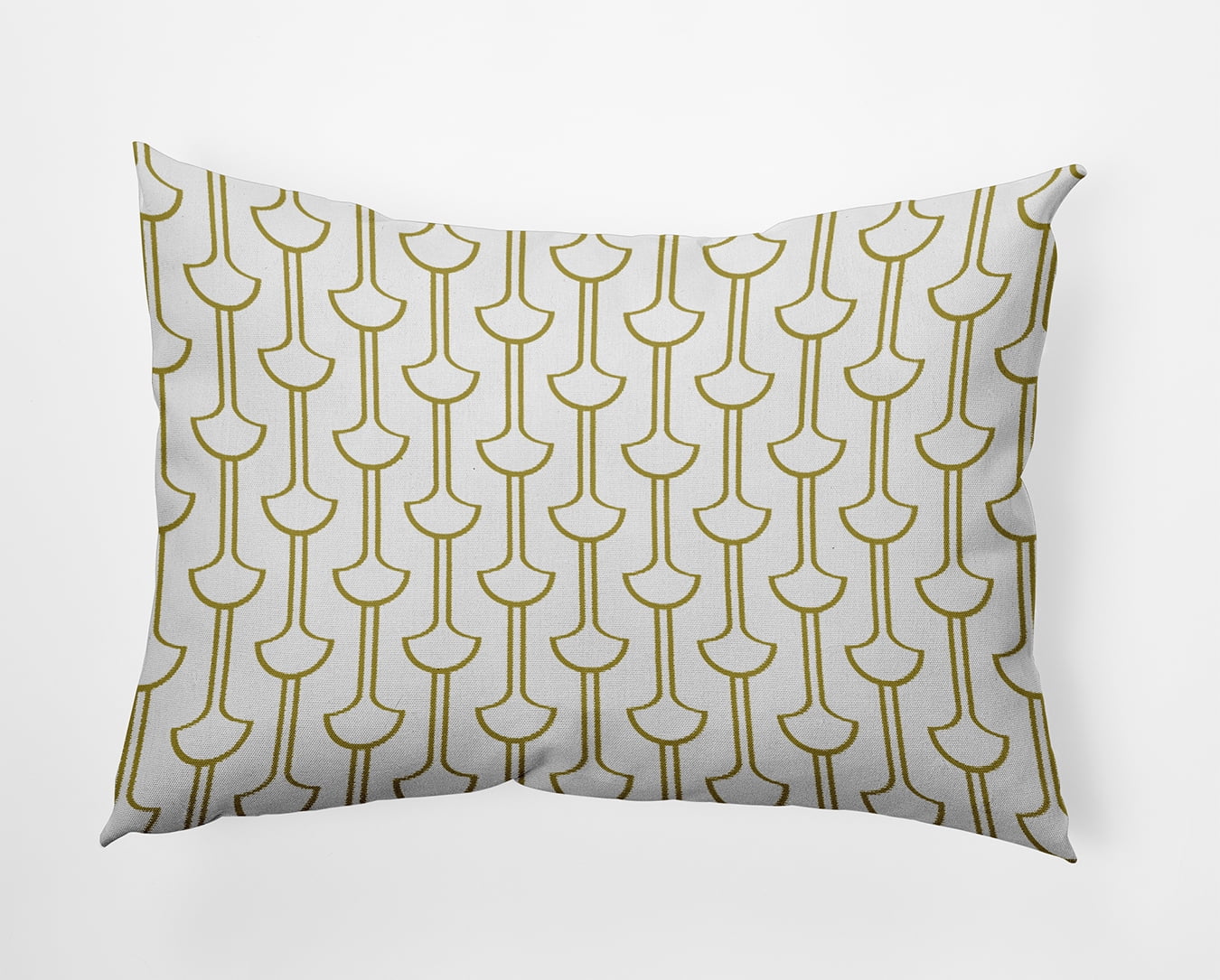 20" x 14" Simply Daisy Modern Ginko Polyester Indoor/Outdoor Pillow, Muted Gold Qty 1